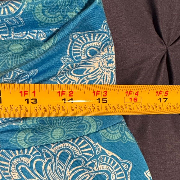 Casual Blue Patterned Pull-On Skirt - Picture 5 of 6